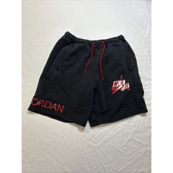 Men's Air Jordan Athletic Fleece Sweat Shorts Sz M Medium Faded Black Good - Picture 1 of 8